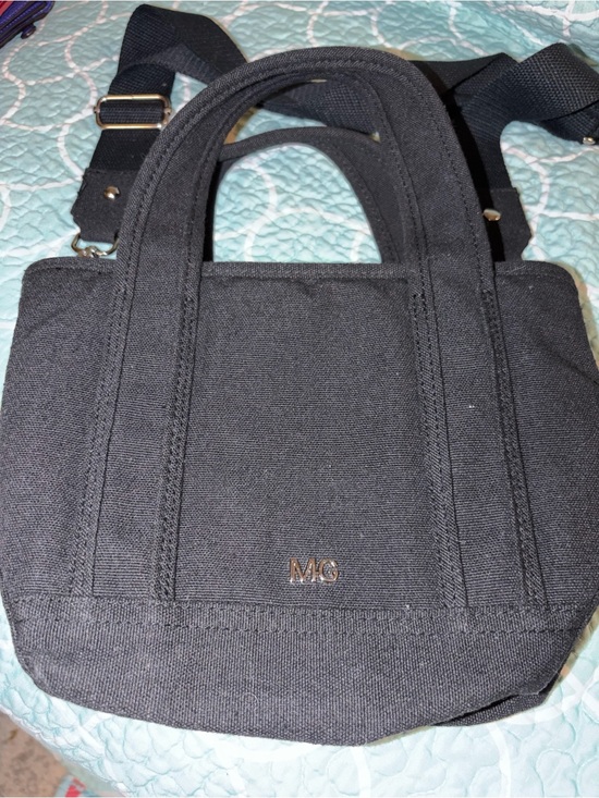 Madden Girl Other - Madden Girl Black Canvas Messenger Tote